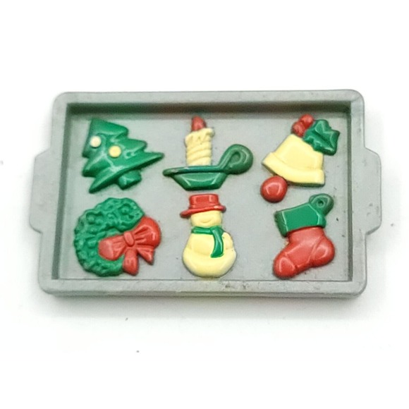 Fisher Price Loving Family dollhouse Christmas cookie sheet Holiday cookies VG - Picture 1 of 3